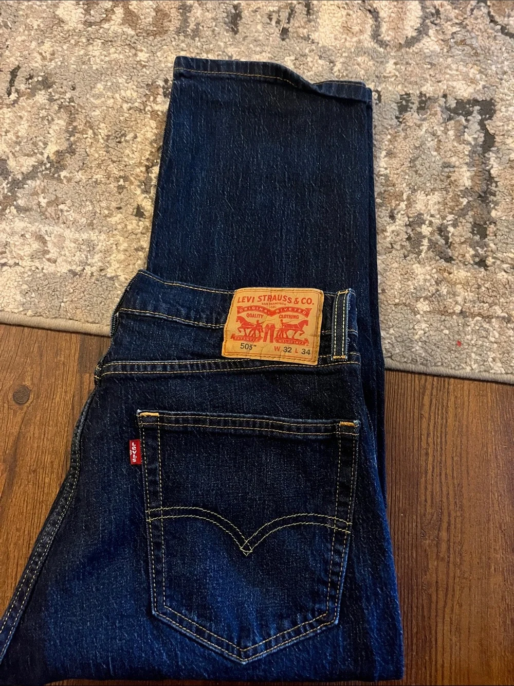 Levi's 505 Men's Straight Dark Blue Jeans